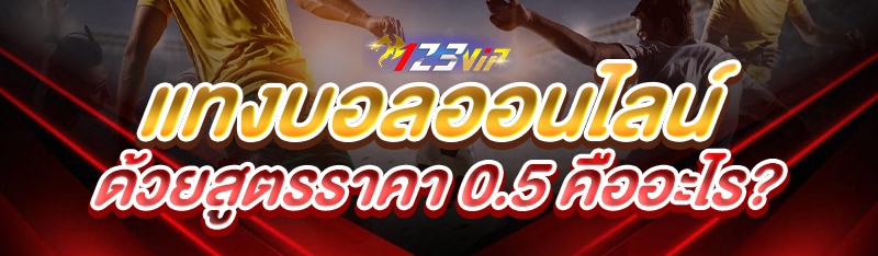 แทงบอลออนไลน์ ด้วยสูตรราคา 0.5